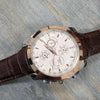 Tissot Leather Strap Chronograph Watch with Quartz Dial