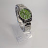 Silver Chain Watch for Women with Green Big Dial - FNGEEN