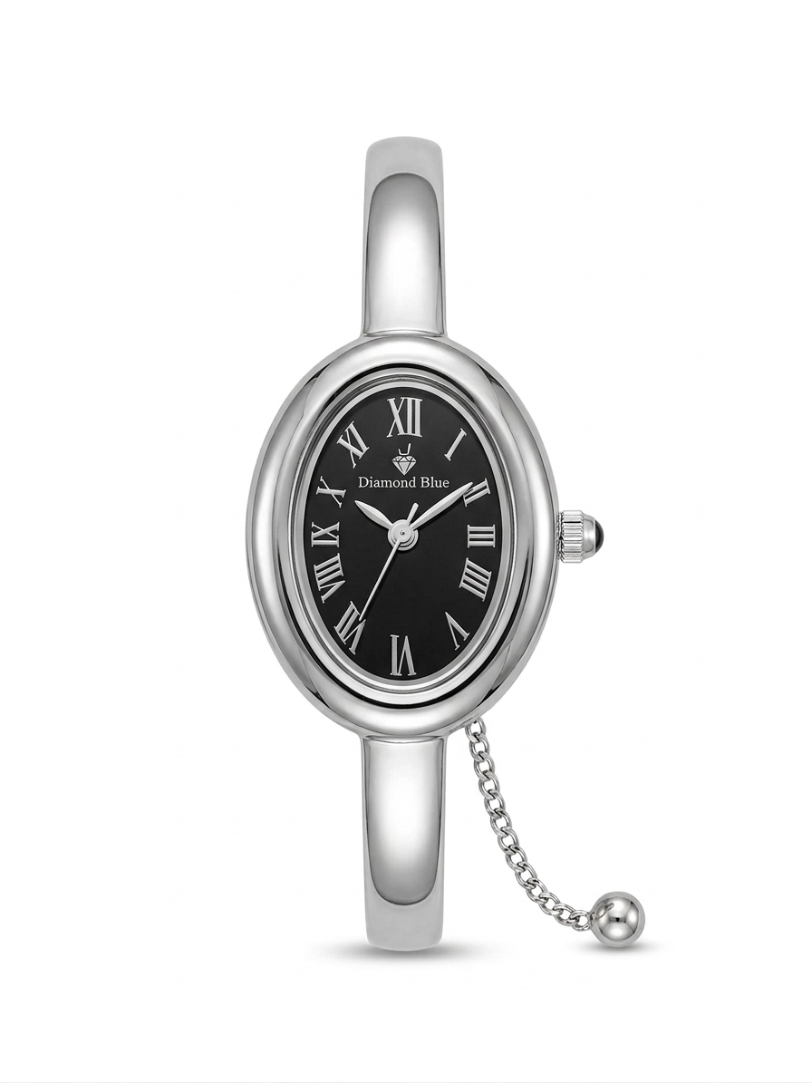 Two-Tone Bangle Watch for Women