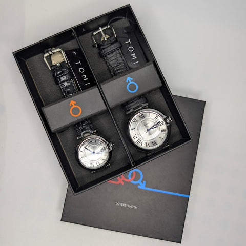 Tomi Couple Watch with White Dial