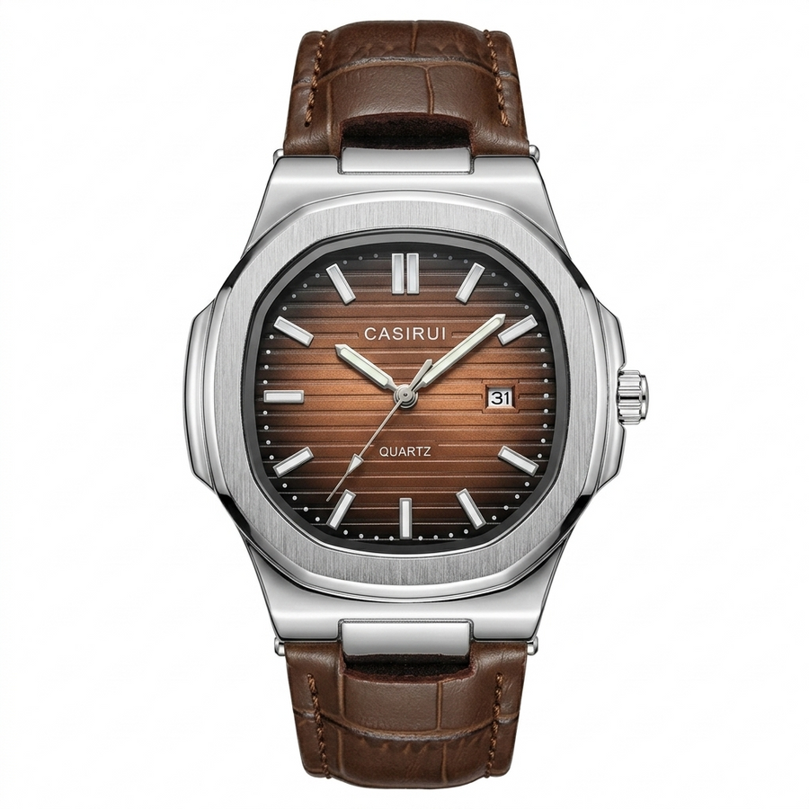Casirui octagon leather watch for men – view 3