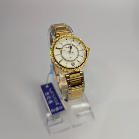 Ladies Gold Chain WESTCI-II Watch with White Dial