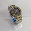 Diamond Blue Watch Black Dial Two Tone Silver Gold Chain