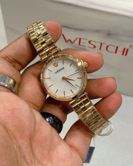 Watch WESTCI-II Gold chain with white dial