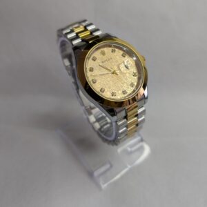 Rolex Silver Golden Color Quartz Dial Watch