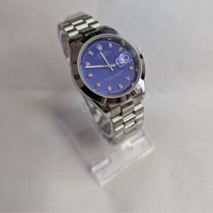 Rolex Silver Quartz Blue Dial Watch