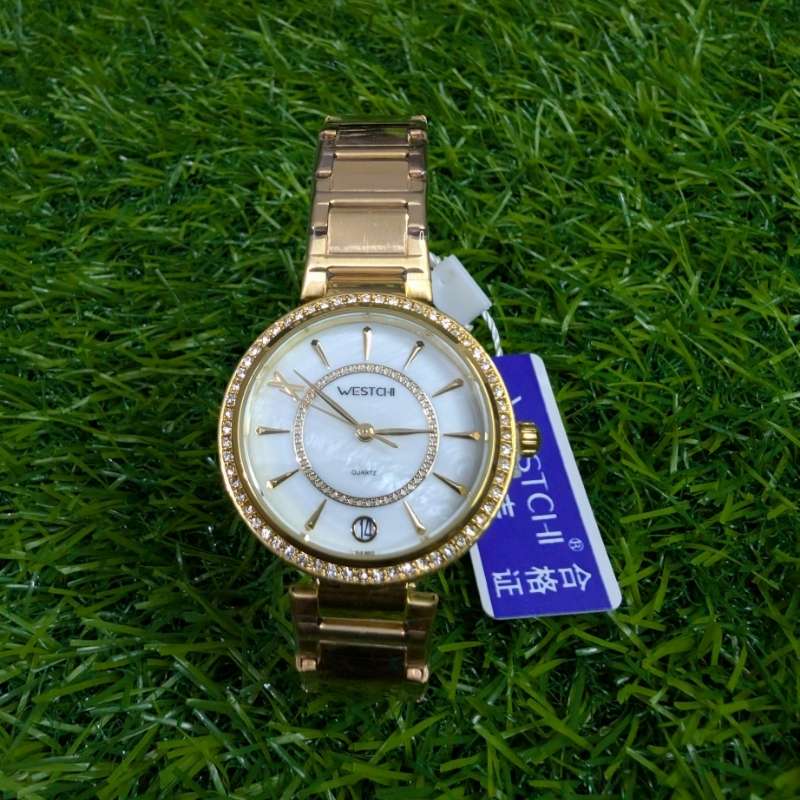 Ladies Gold Chain WESTCI-II Watch with White Dial - Image 4