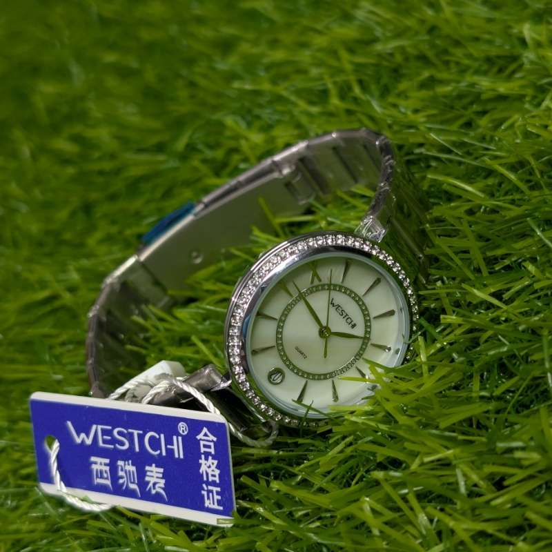 WESTCI-II Silver Chain Watch With White Dial - Image 3