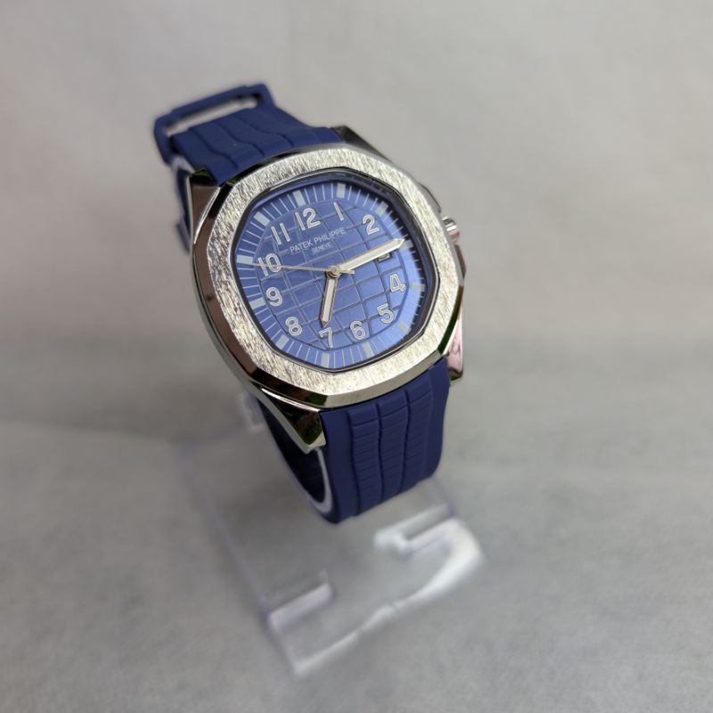 Strap Watch Patek Phillippe Black dial Watch