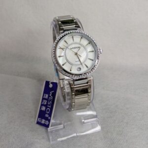 WESTCI-II Silver Chain Watch With White Dial