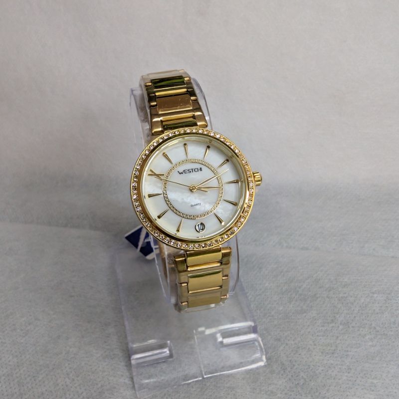 Ladies Gold Chain WESTCI-II Watch with White Dial