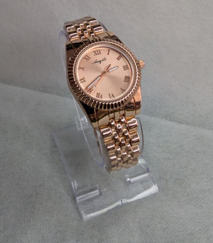 Copper Chain Aogili Watch with Copper Round Dial