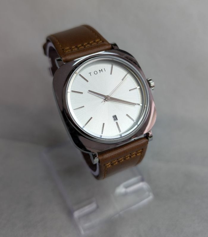 Tomi T-084 Watch Brown Silver Business Class Watch