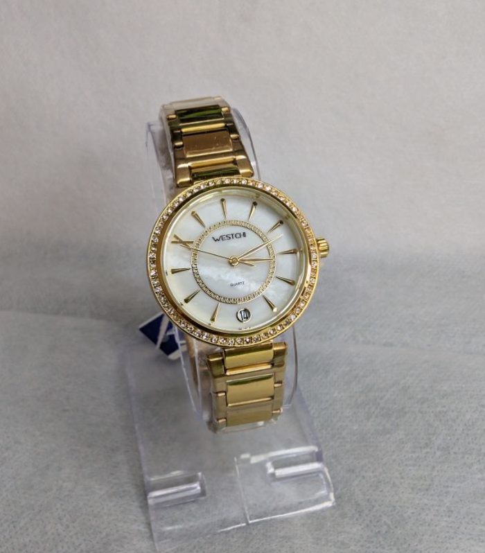 Ladies Gold Chain WESTCI-II Watch with White Dial