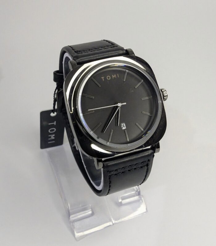Tomi T-084 Watch Black Strap Black dial Business Class Watch