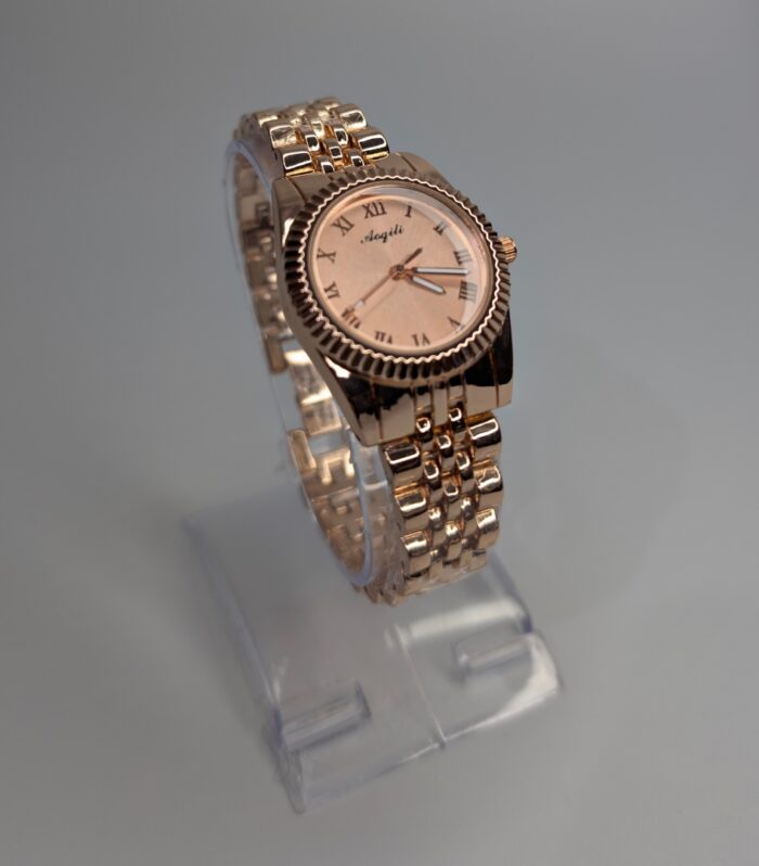 Copper Chain Aogili Watch with Copper Round Dial