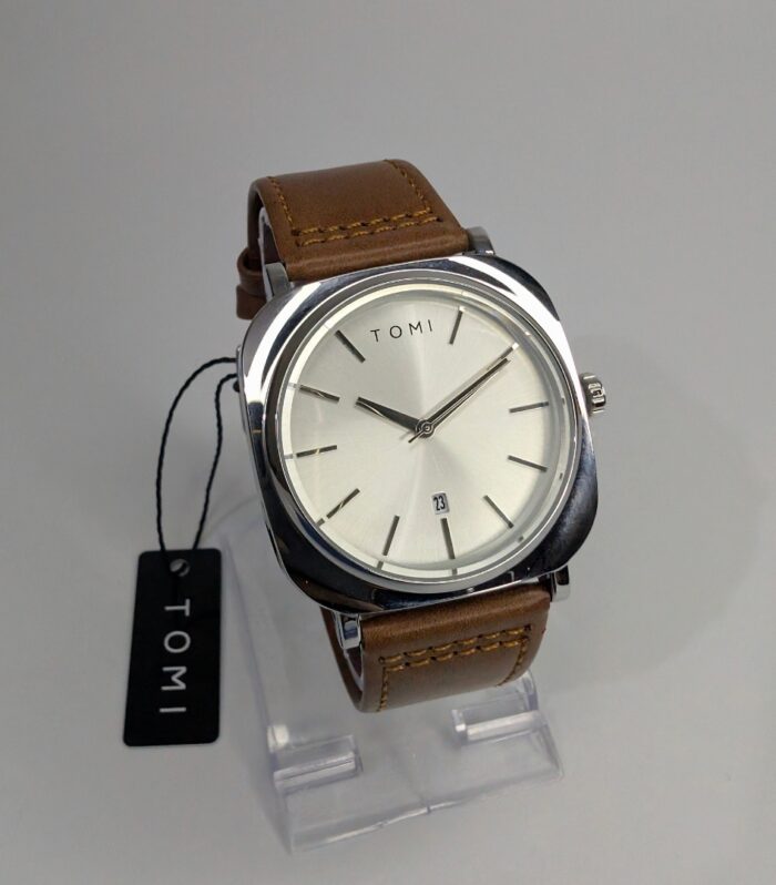 Tomi T-084 Watch Brown Silver Business Class Watch