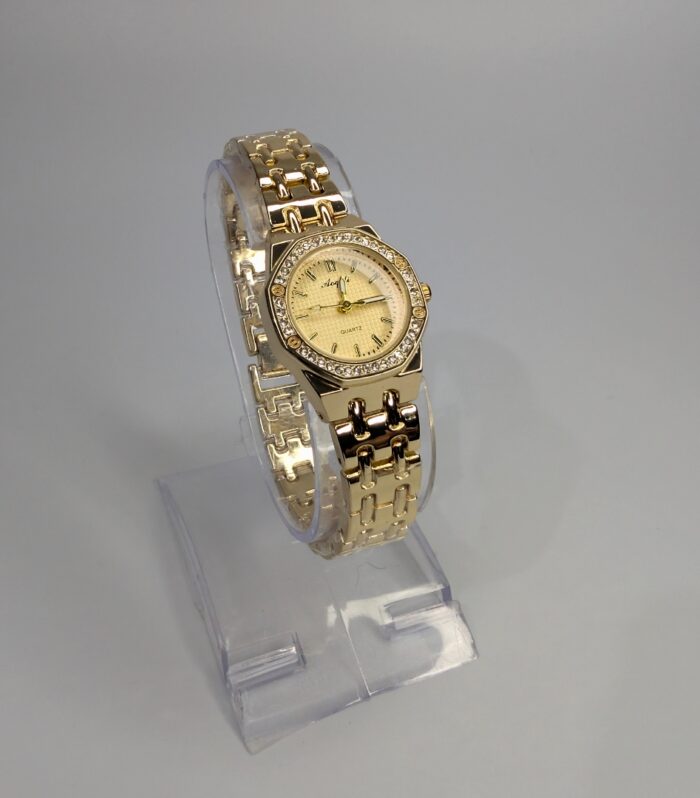 Gold Chain Watch Aogili with Gold Octagonal Dial